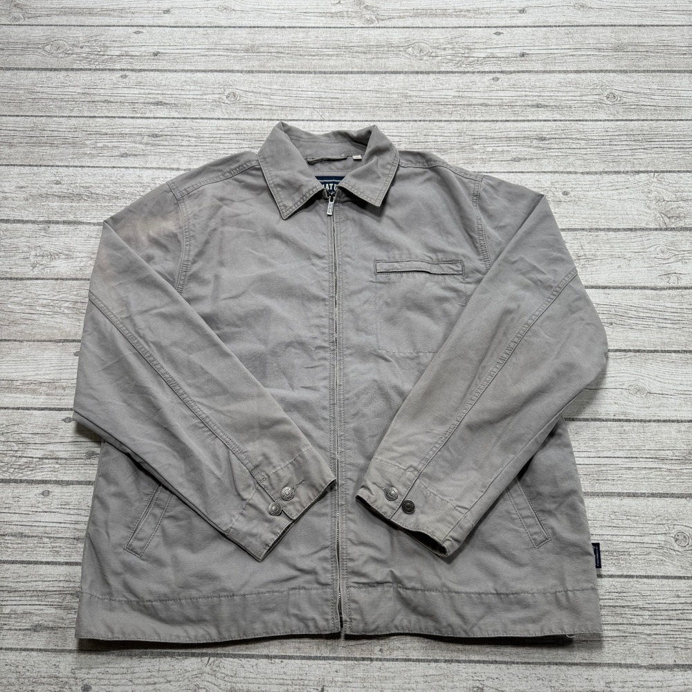 Levi's Signature Jacket Mens Large Gray Cotton Canvas Button Up Workwear Western